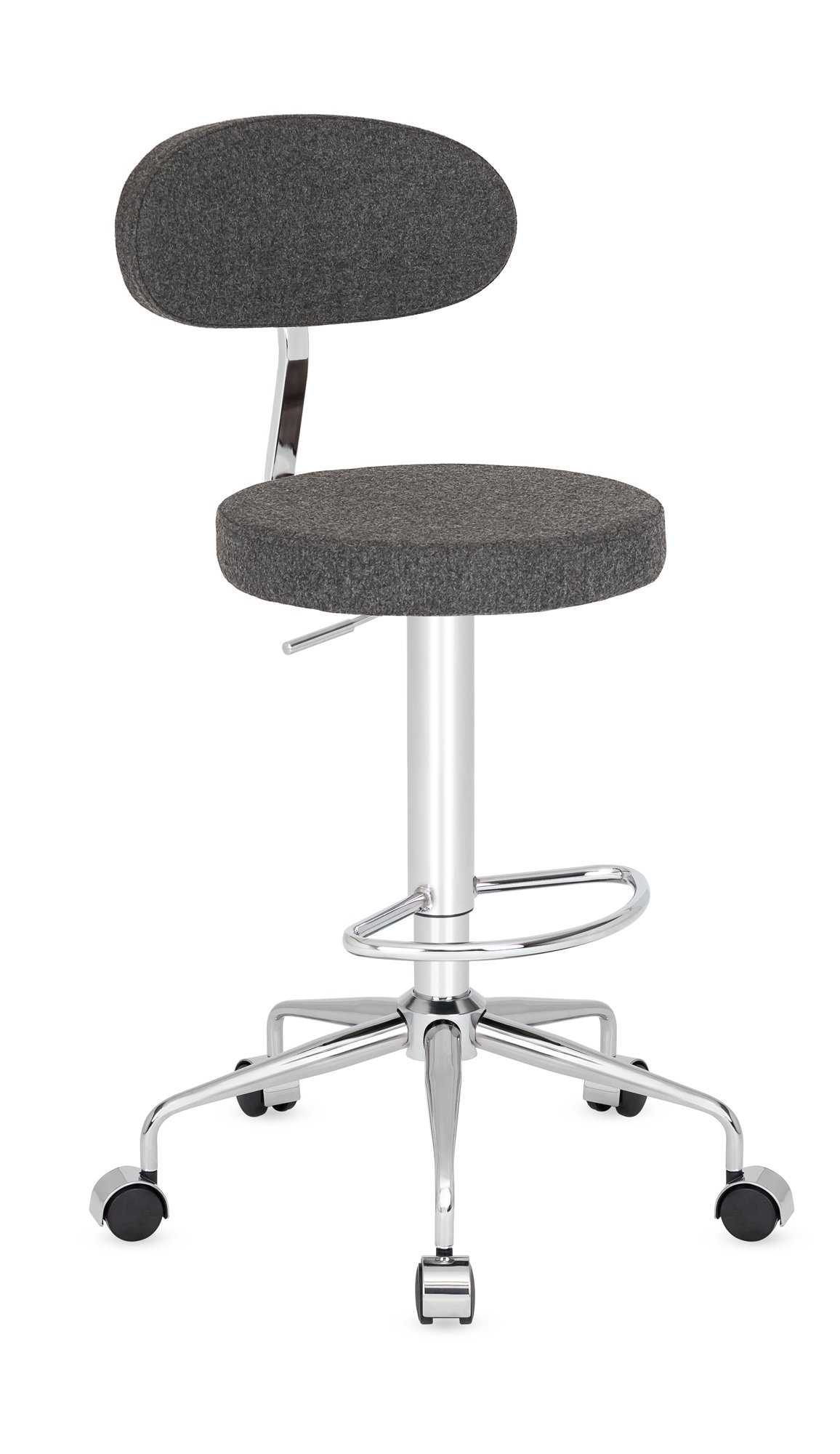 Alfa Arkalıklı Tekerlekli Bar Taburesi